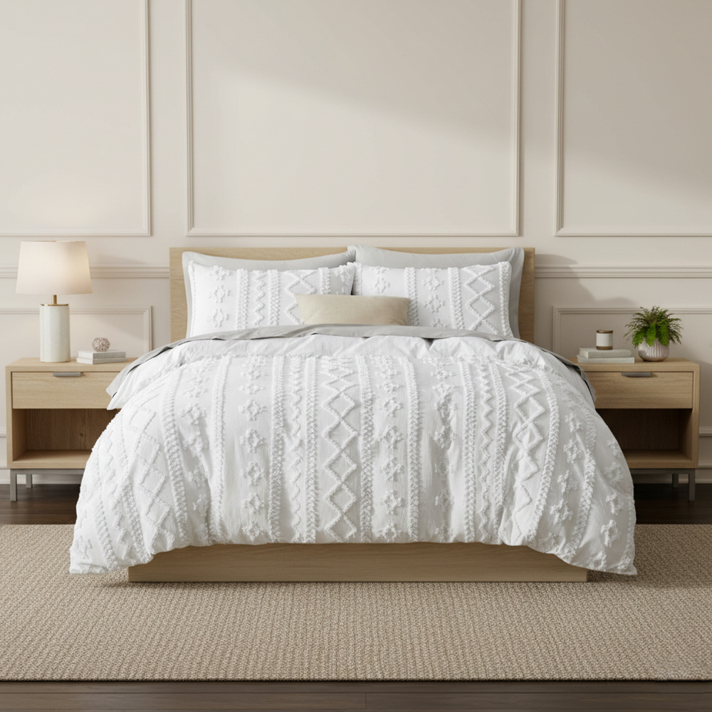 Milano Tufted Leopard Chenille Broderi Dynesæt Sengesæt